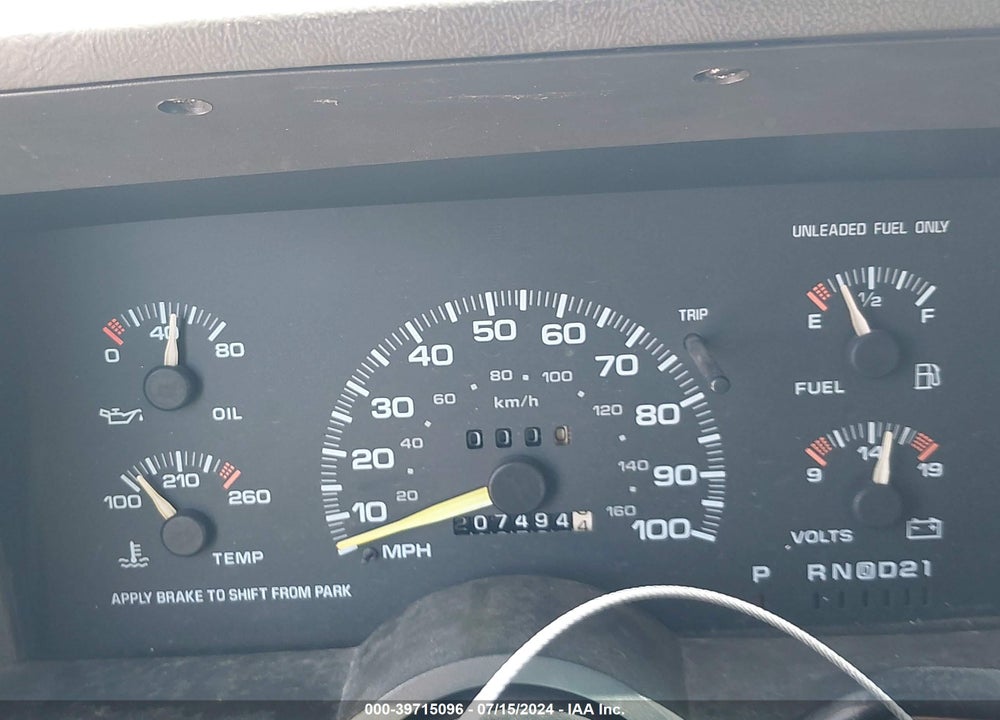 1995 CHEVROLET ASTRO VIN: 1GNDM19W9SB136922