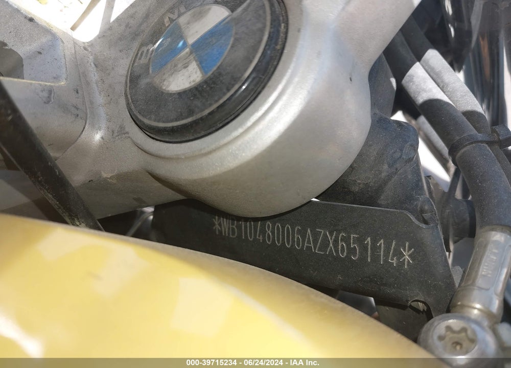 2010 BMW R1200 GS ADVENTURE VIN: WB1048006AZX65114