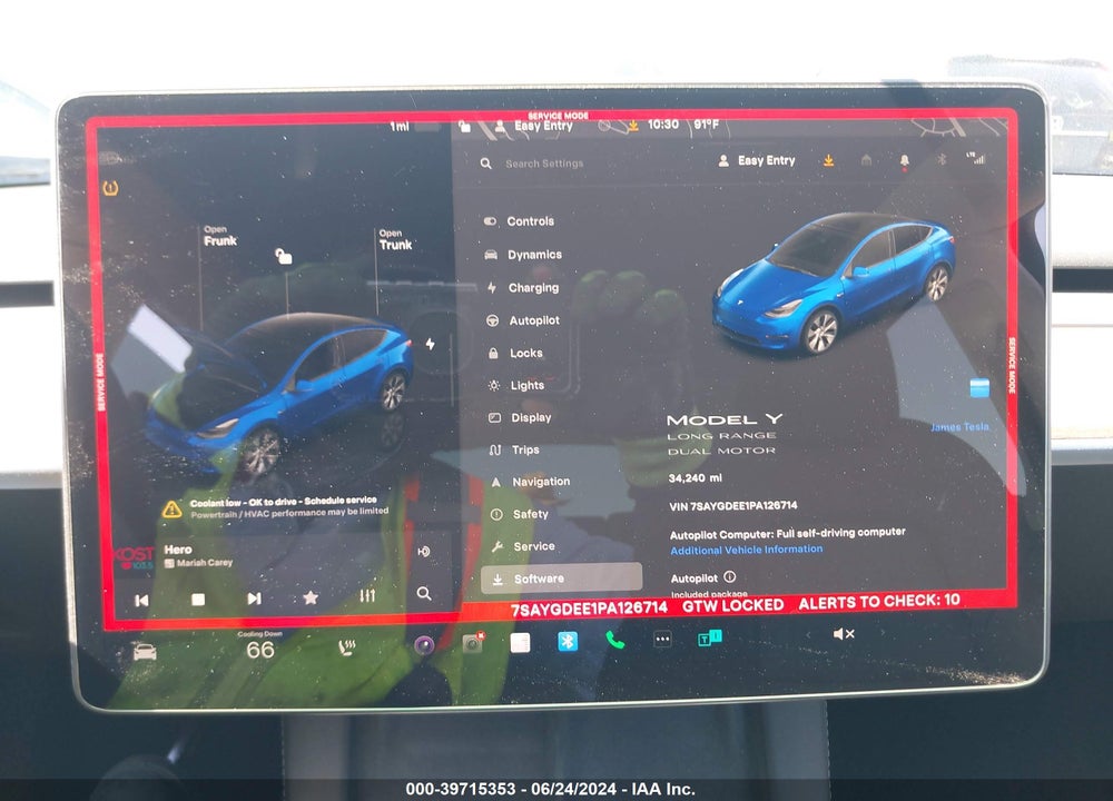 2023 TESLA MODEL Y AWD/LONG RANGE DUAL MOTOR ALL-WHEEL DRIVE VIN: 7SAYGDEE1PA126714