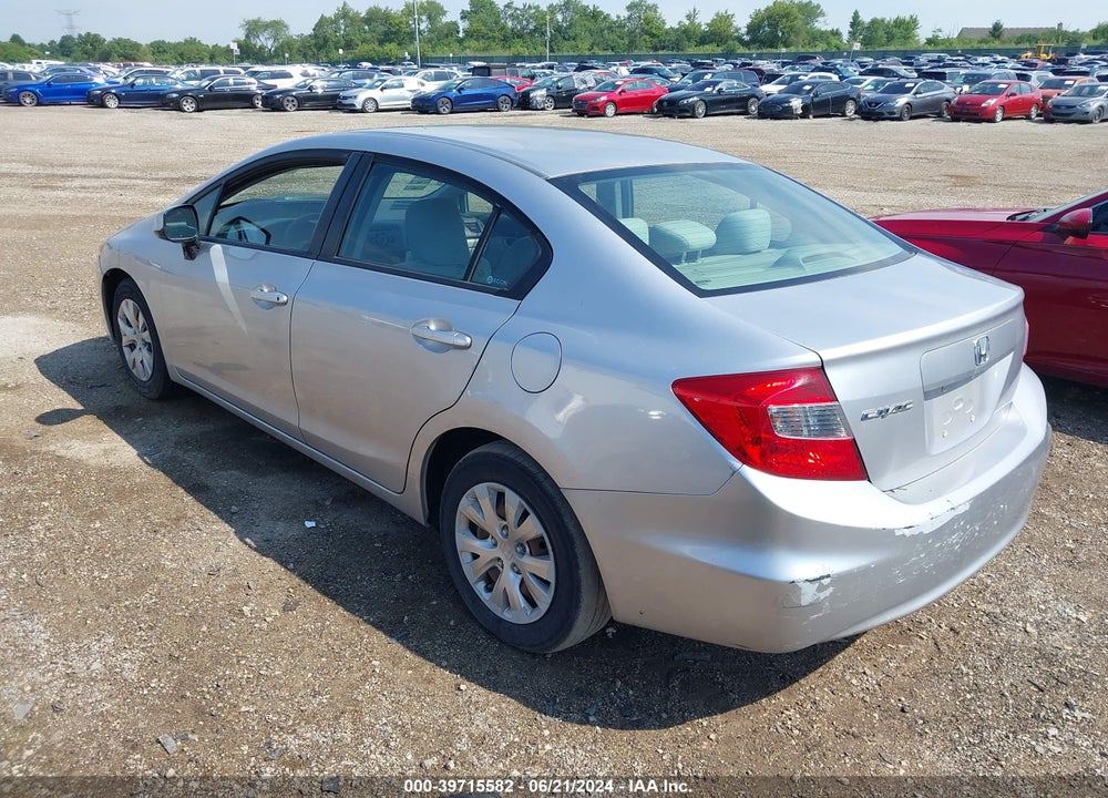 2012 HONDA CIVIC LX VIN: 19XFB2F5XCE087761