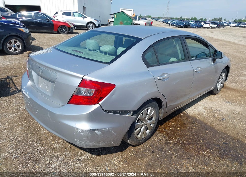 2012 HONDA CIVIC LX VIN: 19XFB2F5XCE087761
