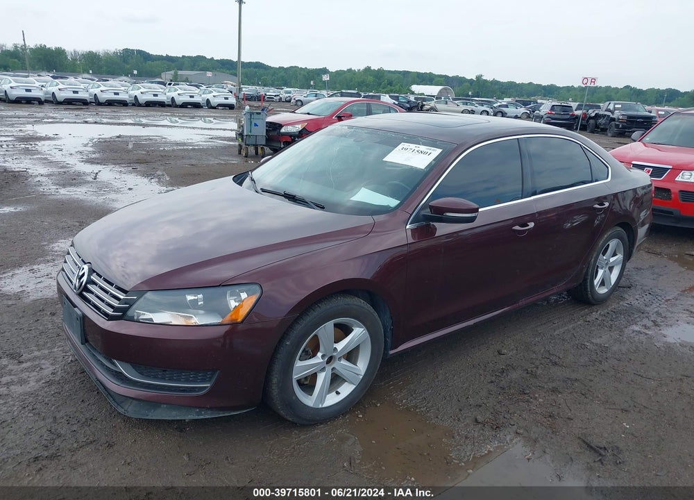 2012 VOLKSWAGEN PASSAT 2.0L TDI SE VIN: 1VWBN7A39CC102697