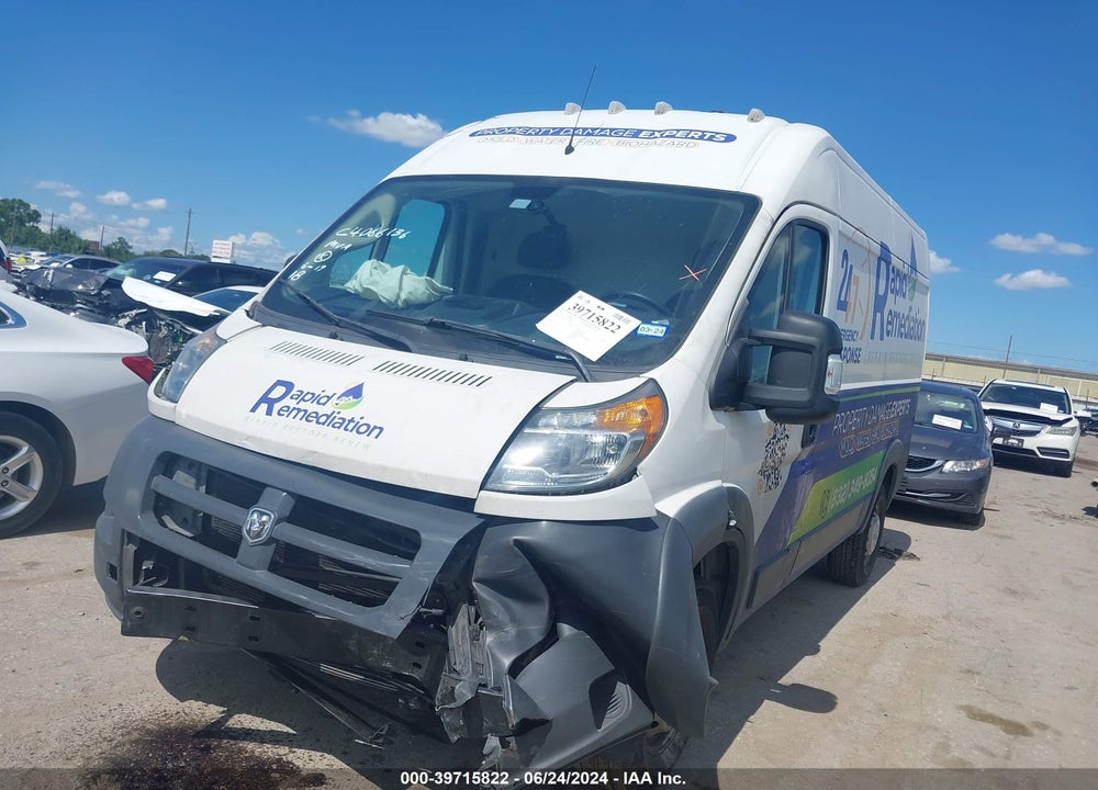 2018 RAM PROMASTER 2500 HIGH ROOF 136 WB VIN: 3C6TRVCG3JE147924