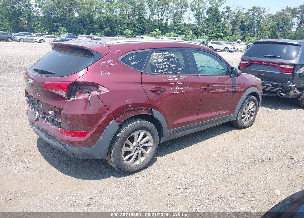 2016 HYUNDAI TUCSON SE VIN: KM8J3CA40GU118210