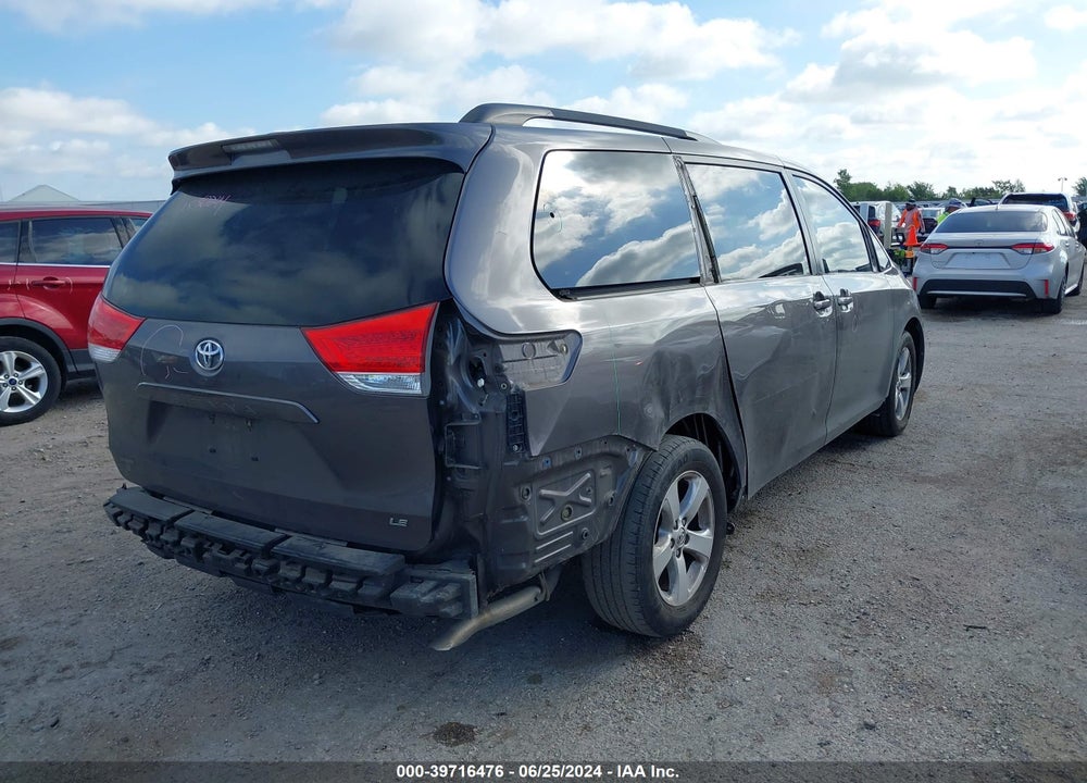 2013 TOYOTA SIENNA LE V6 8 PASSENGER VIN: 5TDKK3DC0DS307793