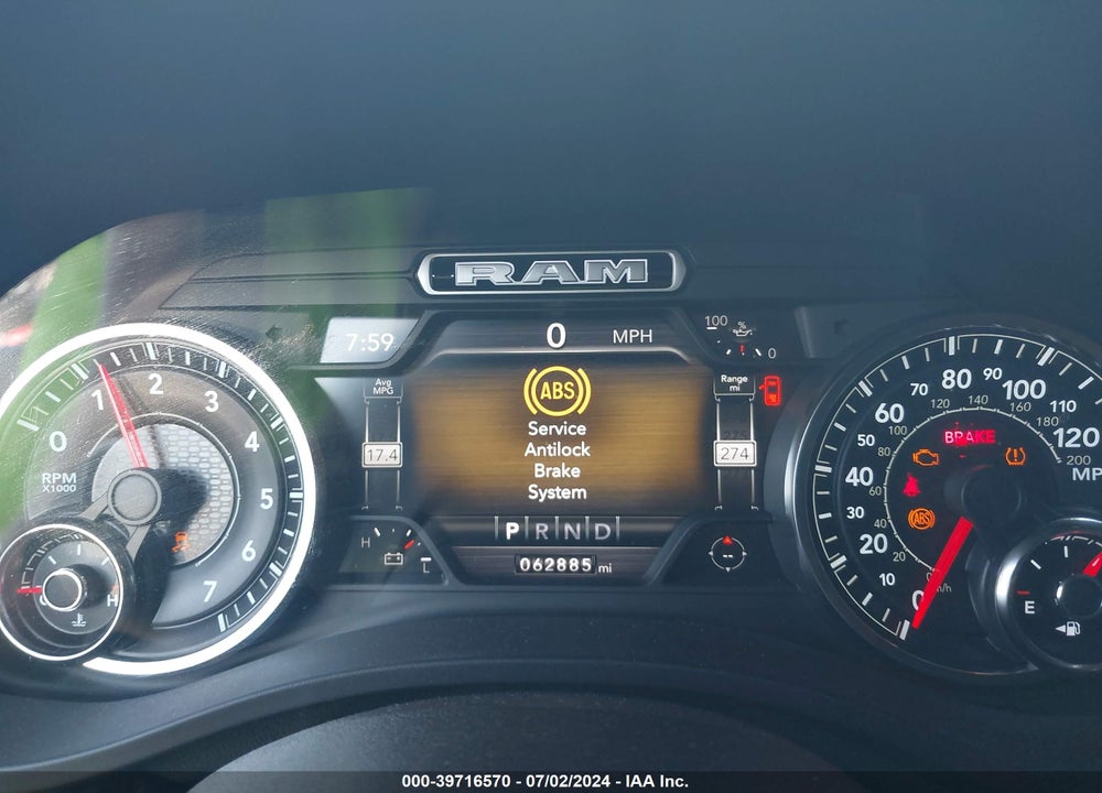 2021 RAM 1500 BIG HORN 4X4 5'7 BOX VIN: 1C6SRFFT7MN587316