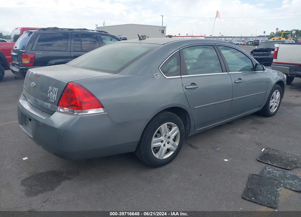 2008 CHEVROLET IMPALA LS VIN: 2G1WB58K681221697