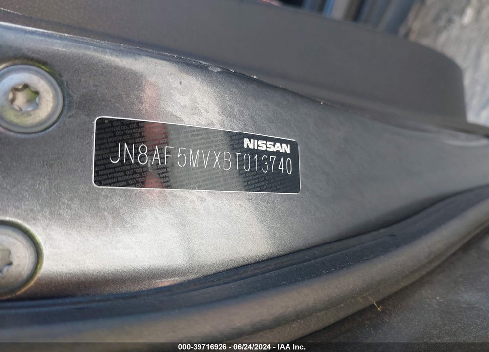 2011 NISSAN JUKE SL VIN: JN8AF5MVXBT013740