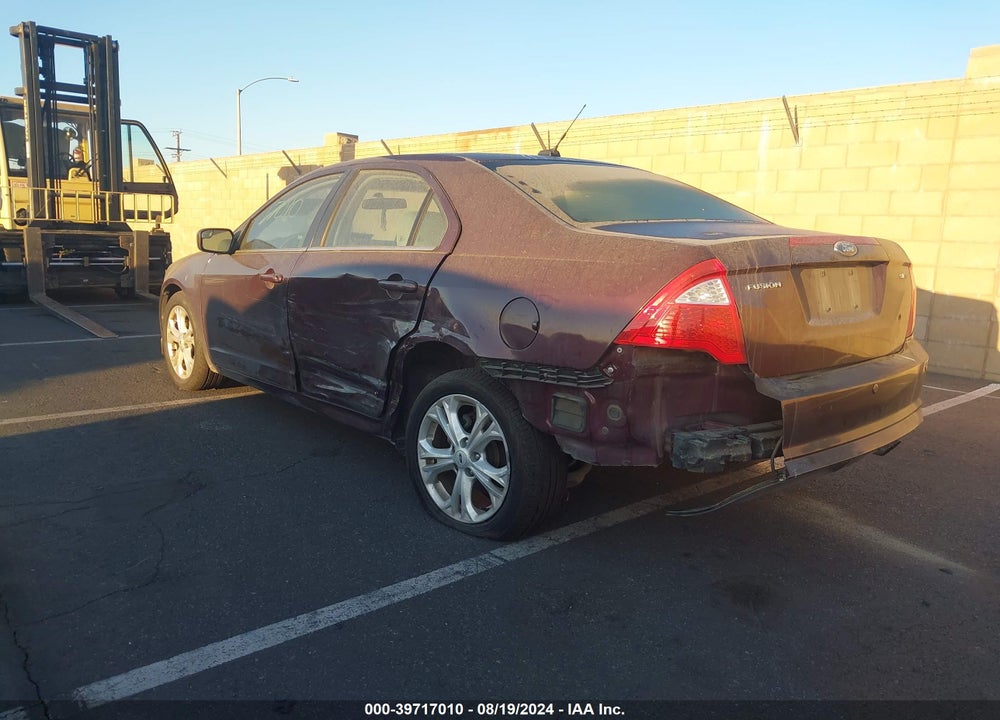 2012 FORD FUSION SE VIN: 3FAHP0HA7CR251619