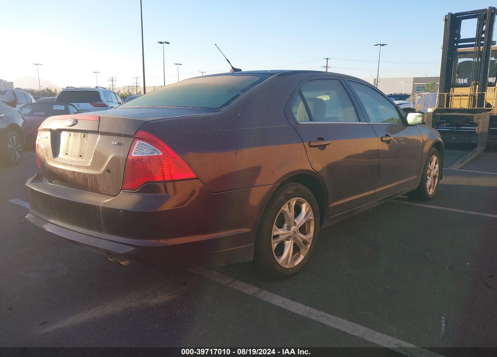 2012 FORD FUSION SE VIN: 3FAHP0HA7CR251619