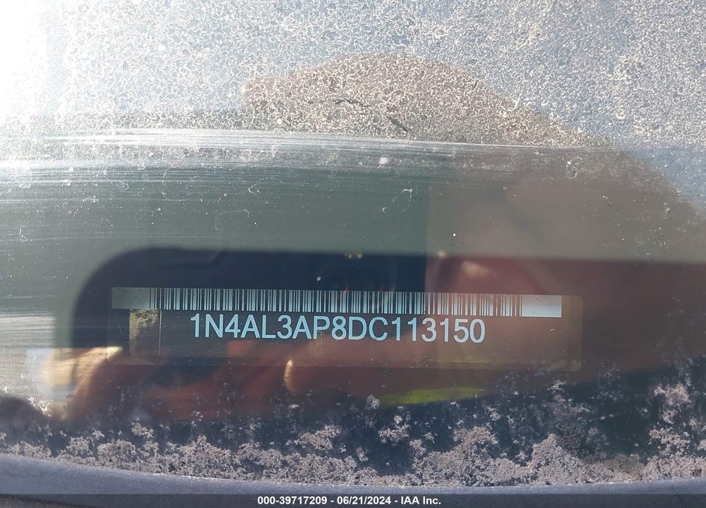 2013 NISSAN ALTIMA VIN: 1N4AL3AP8DC113150
