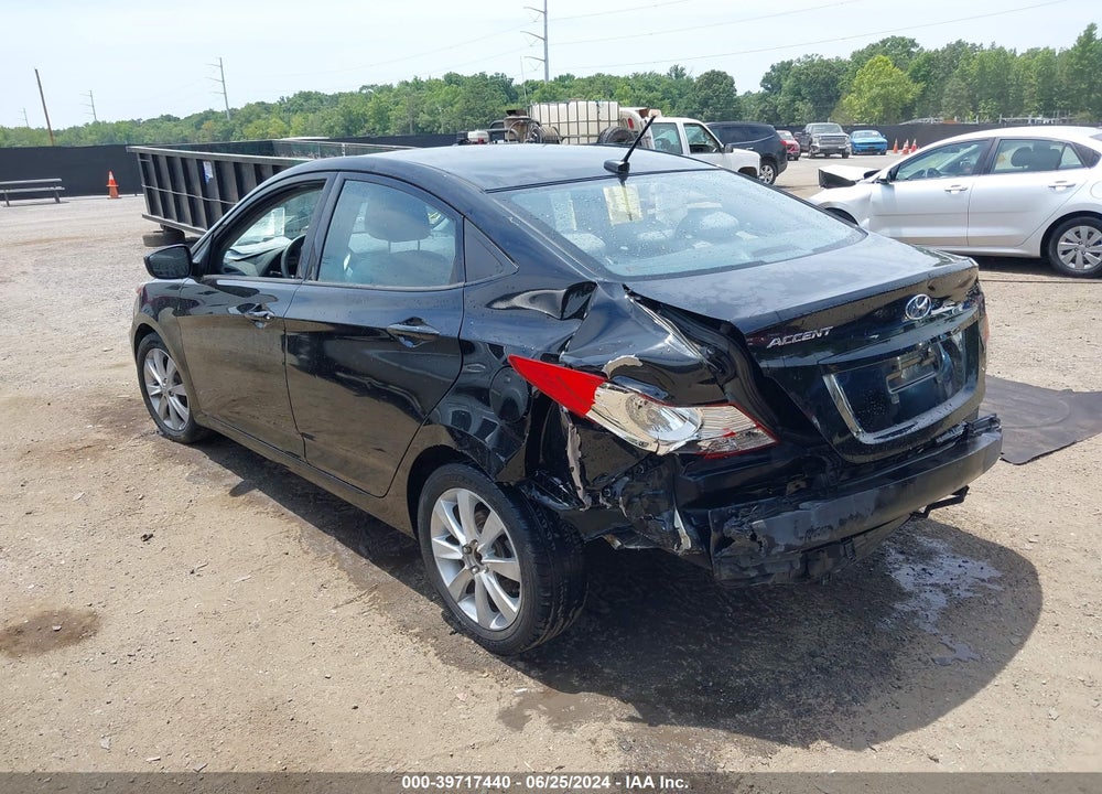 2013 HYUNDAI ACCENT GLS VIN: KMHCU4AE3DU377998