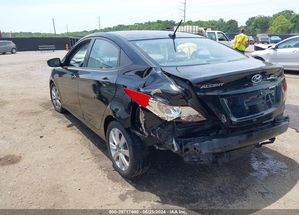 2013 HYUNDAI ACCENT GLS VIN: KMHCU4AE3DU377998