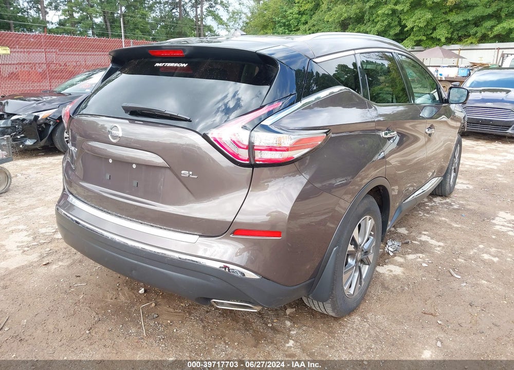 2015 NISSAN MURANO SL VIN: 5N1AZ2MG2FN218039
