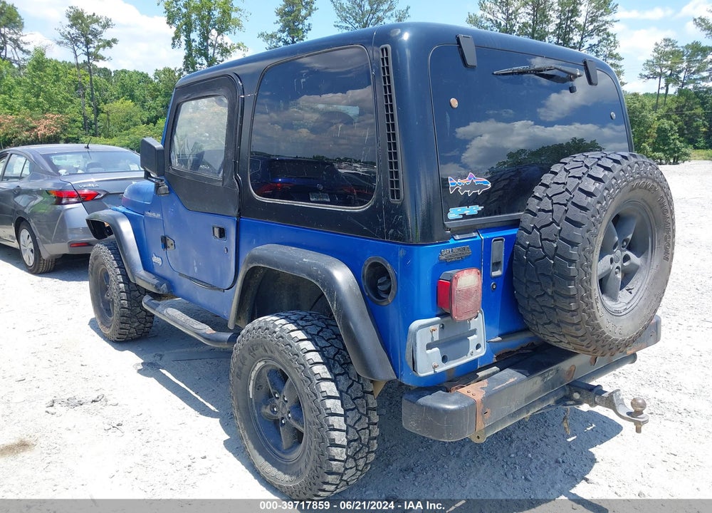 1999 JEEP WRANGLER SE VIN: 1J4FY29P0XP483287