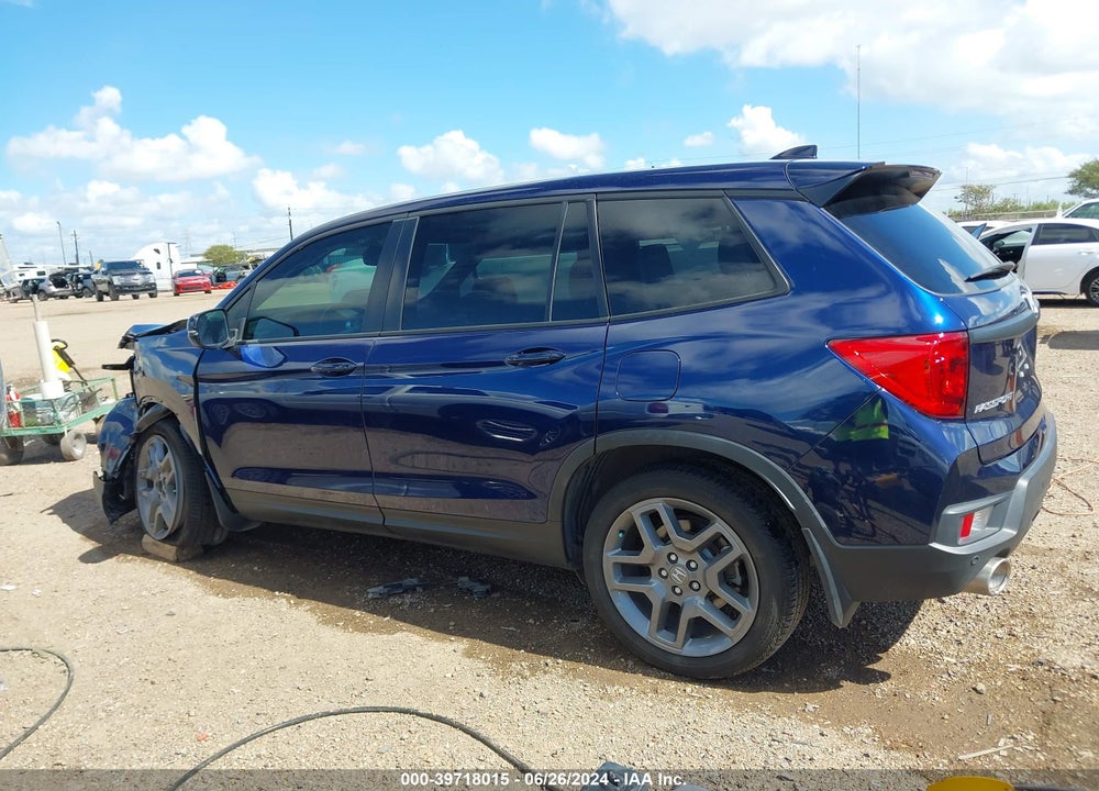 2022 HONDA PASSPORT 2WD EX-L VIN: 5FNYF7H52NB007163