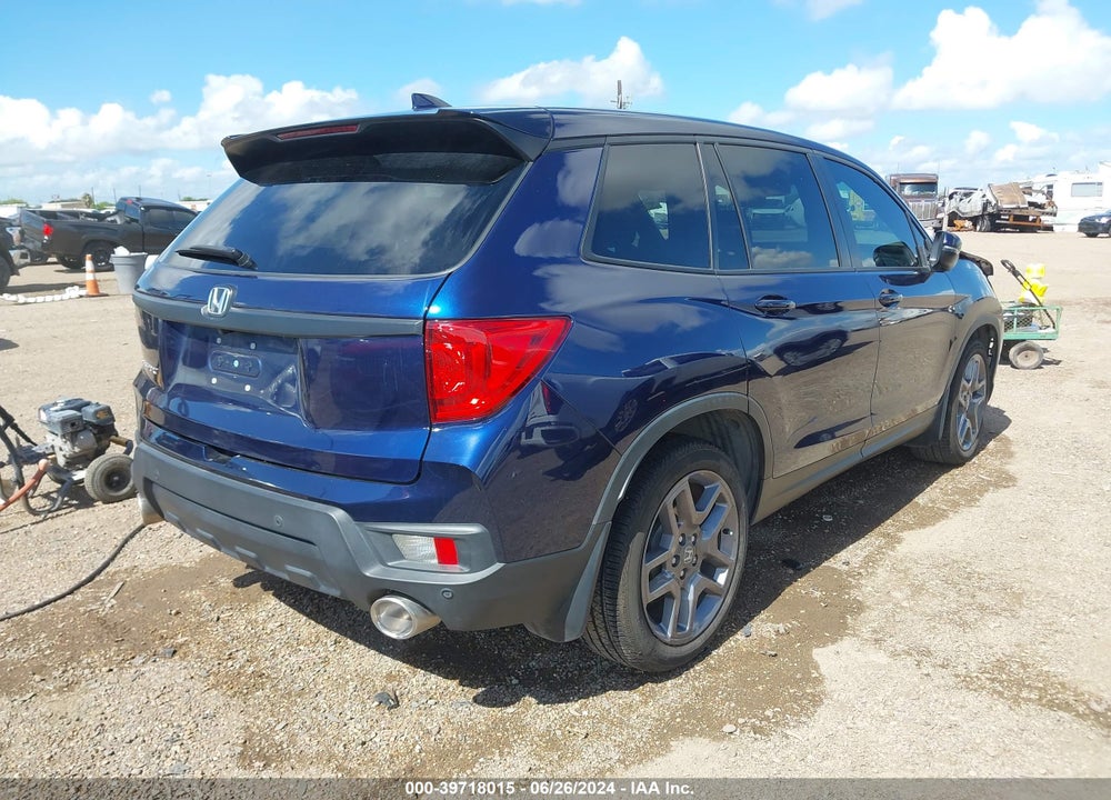 2022 HONDA PASSPORT 2WD EX-L VIN: 5FNYF7H52NB007163