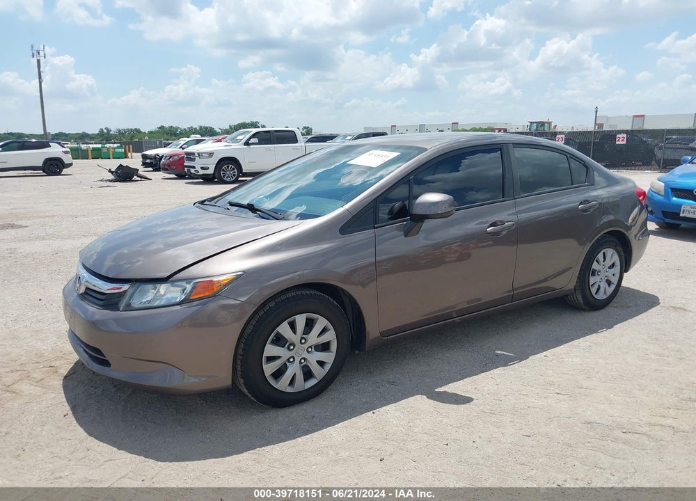 2012 HONDA CIVIC LX VIN: 2HGFB2F57CH612507