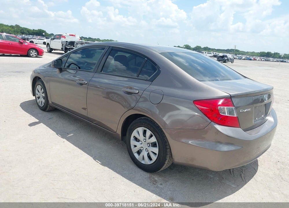2012 HONDA CIVIC LX VIN: 2HGFB2F57CH612507