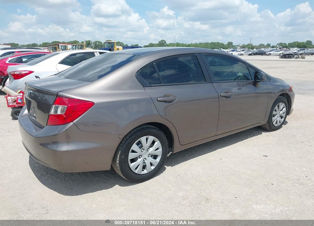 2012 HONDA CIVIC LX VIN: 2HGFB2F57CH612507