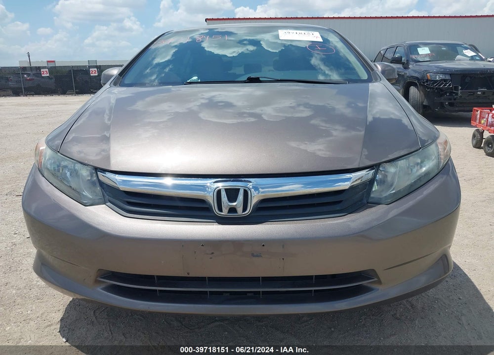2012 HONDA CIVIC LX VIN: 2HGFB2F57CH612507