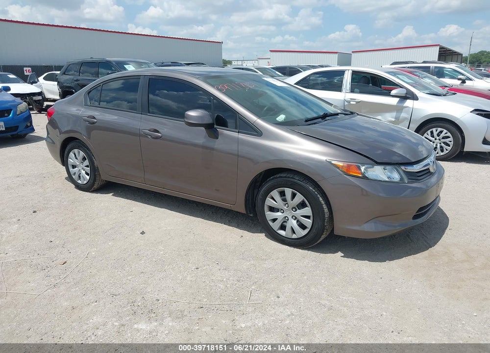 2012 HONDA CIVIC LX VIN: 2HGFB2F57CH612507