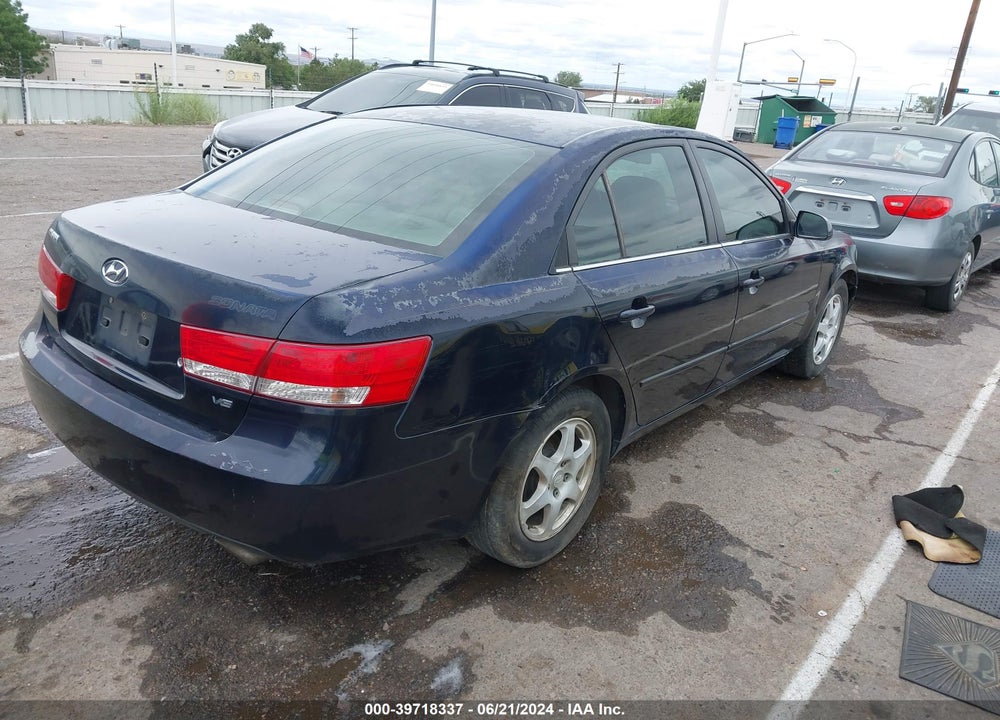 2006 HYUNDAI SONATA GLS V6/LX V6 VIN: 5NPEU46F86H086828