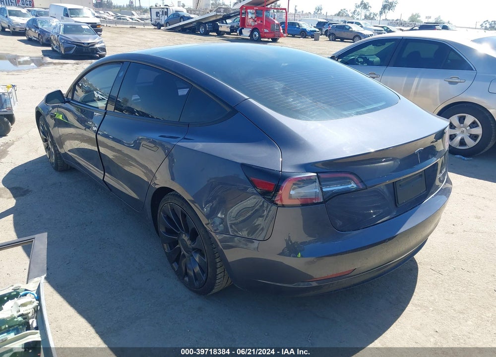 2022 TESLA MODEL 3 PERFORMANCE DUAL MOTOR ALL-WHEEL DRIVE VIN: 5YJ3E1ECXNF208855
