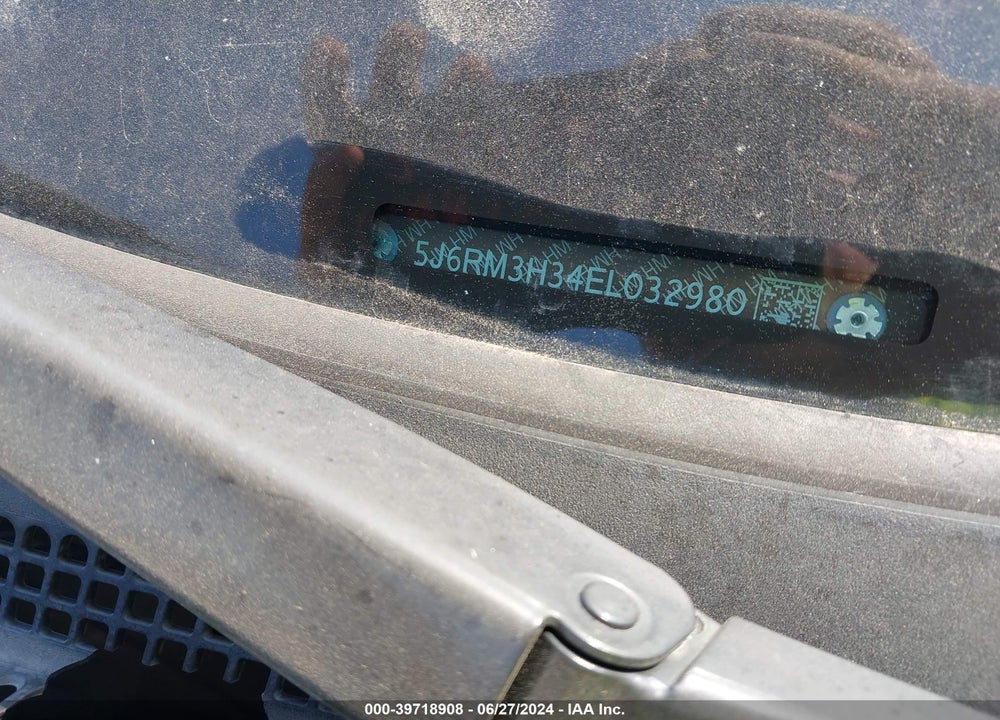 2014 HONDA CR-V LX VIN: 5J6RM3H34EL032980