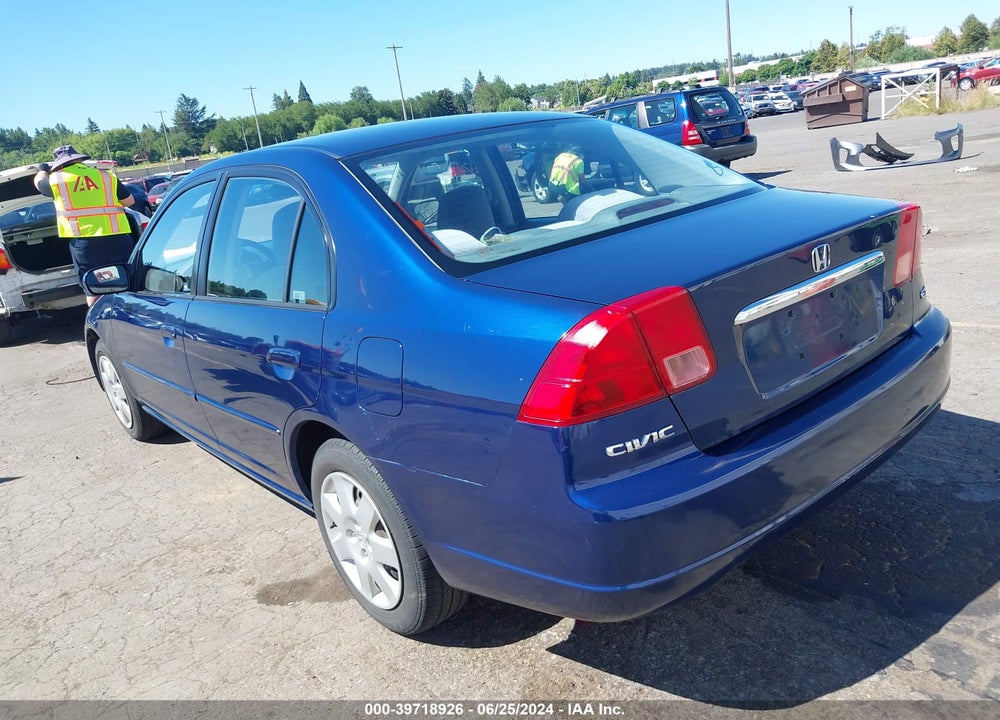 2001 HONDA CIVIC EX VIN: 1HGES26711L053307