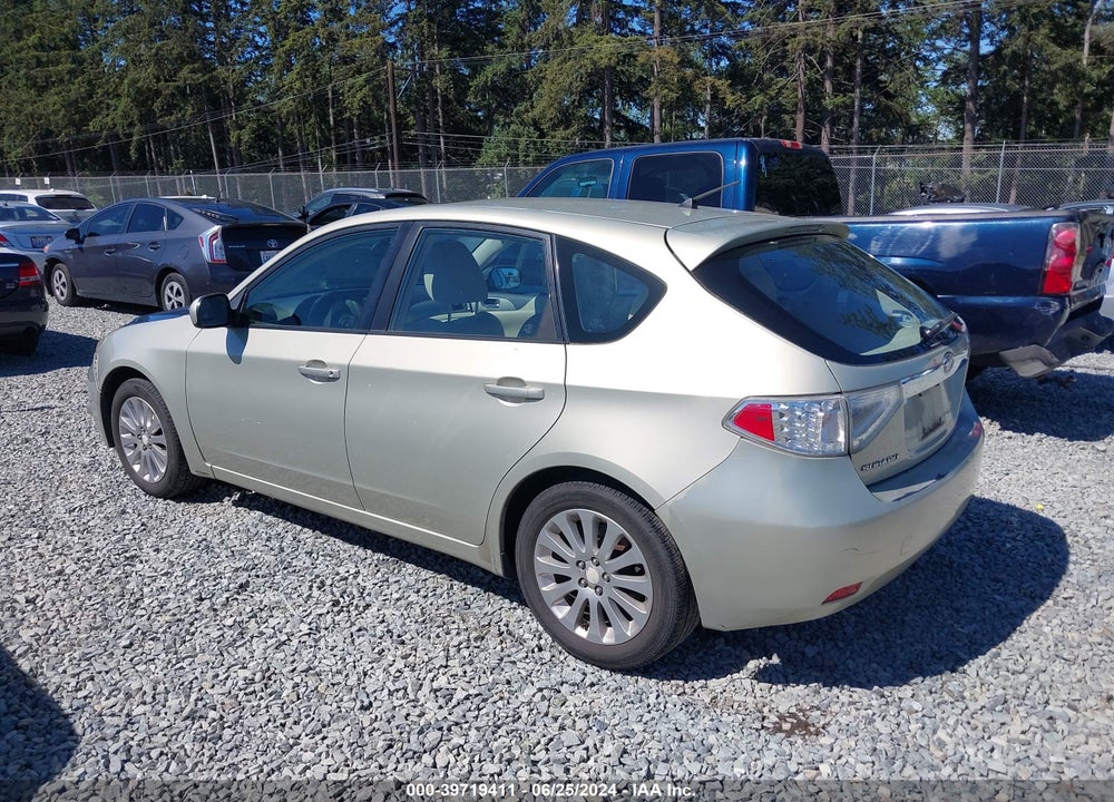 2009 SUBARU IMPREZA VIN: JF1GH60619H814306