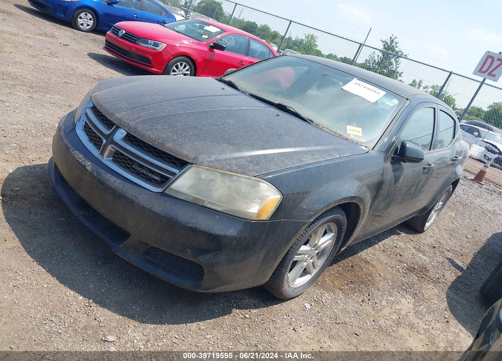 2012 DODGE AVENGER SXT VIN: 1C3CDZCB0CN162662