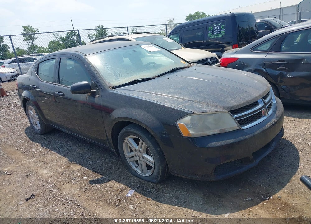 2012 DODGE AVENGER SXT VIN: 1C3CDZCB0CN162662