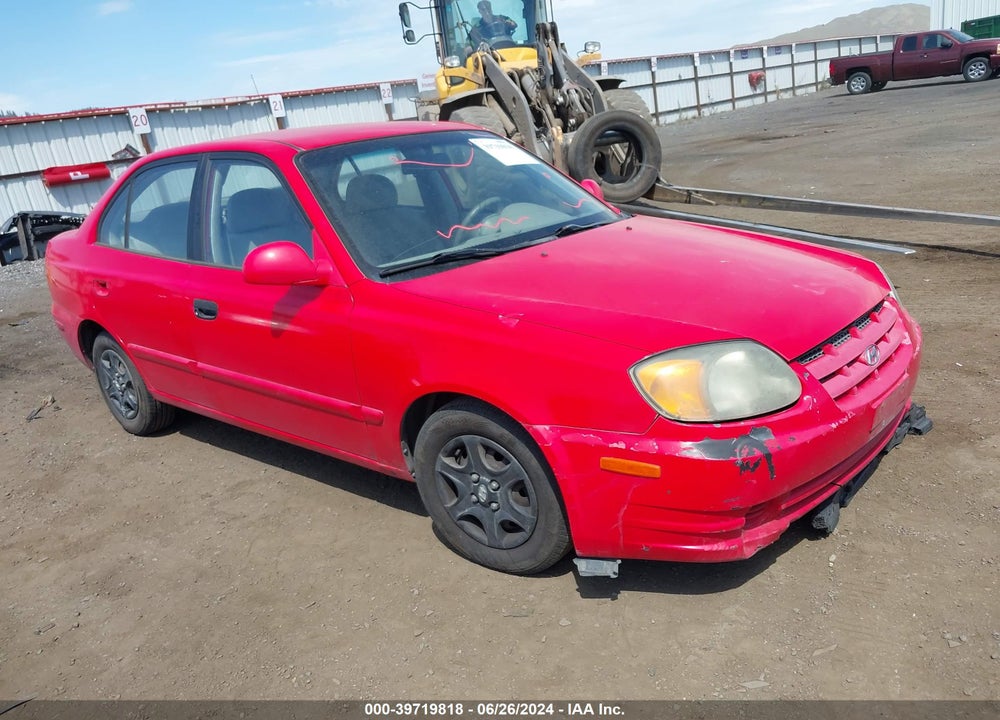 2005 HYUNDAI ACCENT GLS VIN: KMHCG45C75U592981