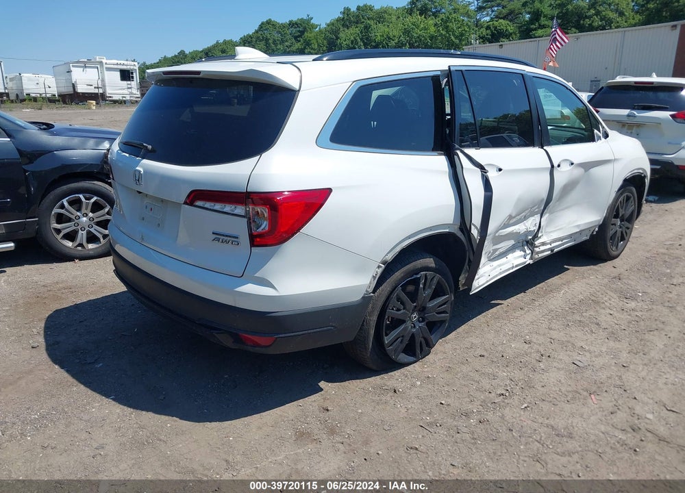 2022 HONDA PILOT VIN: 5FNYF6H28NB038093