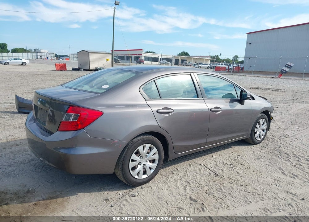 2012 HONDA CIVIC LX VIN: 19XFB2F5XCE361394