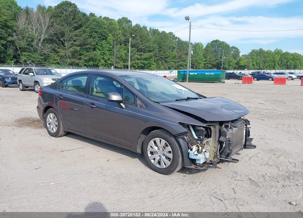 2012 HONDA CIVIC LX VIN: 19XFB2F5XCE361394