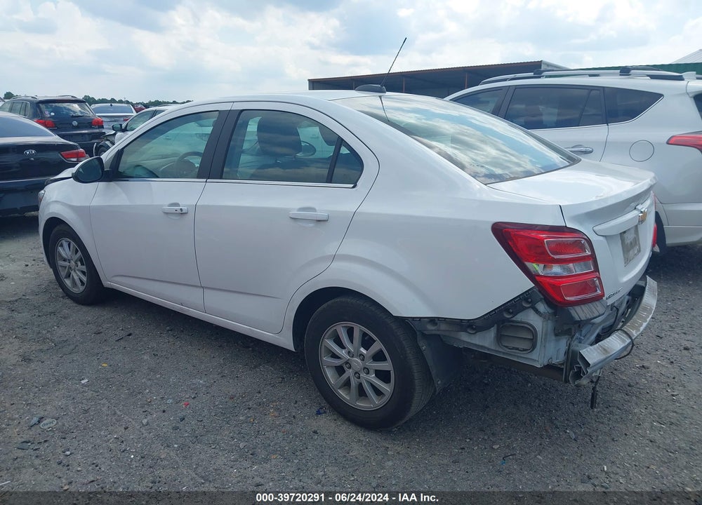 2019 CHEVROLET SONIC LT AUTO VIN: 1G1JD5SB4K4108176