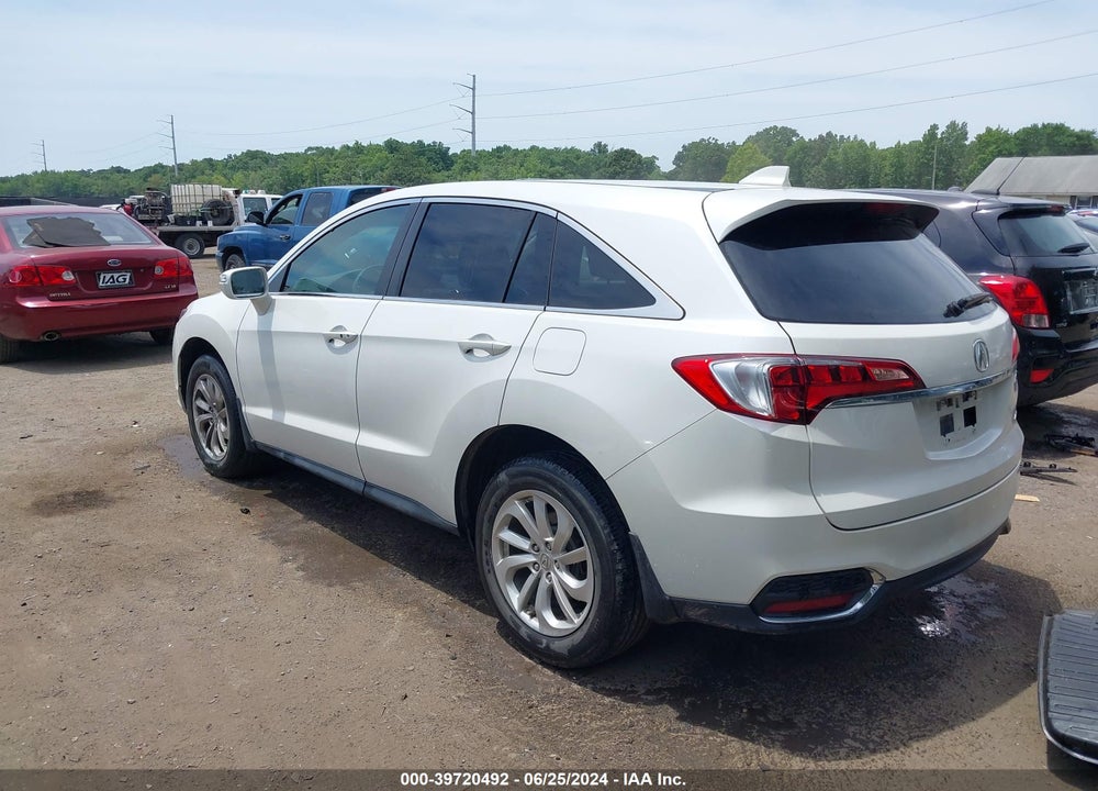 2016 ACURA RDX TECHNOLOGY   WATCH PLUS PACKAGES/TECHNOLOGY PACKAGE VIN: 5J8TB4H5XGL012424