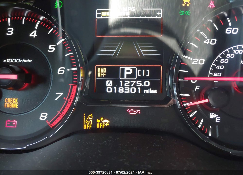 2020 SUBARU WRX VIN: JF1VA1P62L8814679