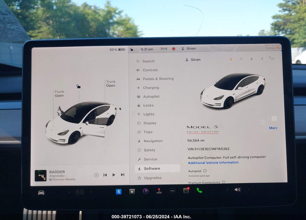 2022 TESLA MODEL 3 PERFORMANCE DUAL MOTOR ALL-WHEEL DRIVE VIN: 5YJ3E1EC1NF165362