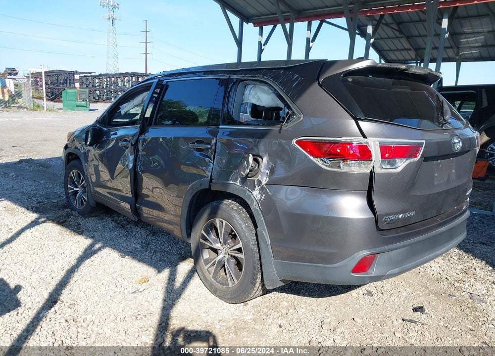 2016 TOYOTA HIGHLANDER XLE V6 VIN: 5TDJKRFH0GS263600