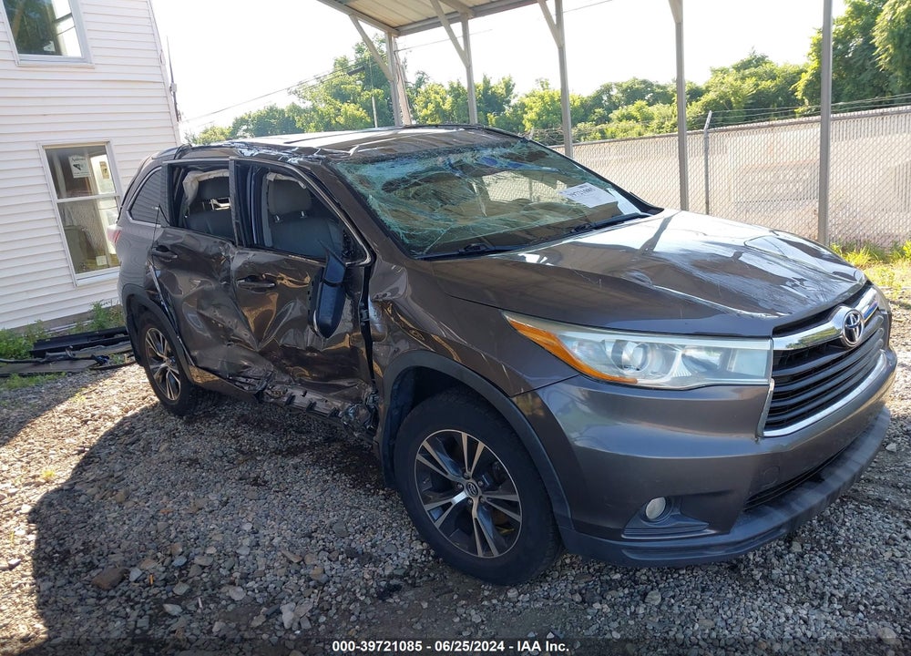 2016 TOYOTA HIGHLANDER XLE V6 VIN: 5TDJKRFH0GS263600