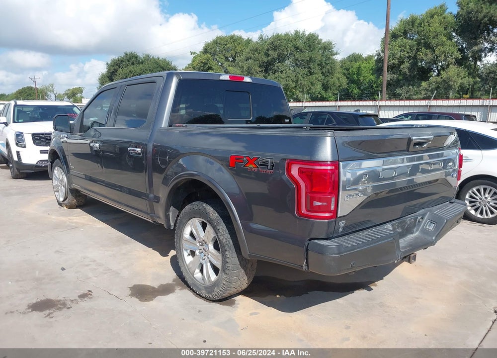 2016 FORD F-150 PLATINUM VIN: 1FTEW1EG1GFD19754
