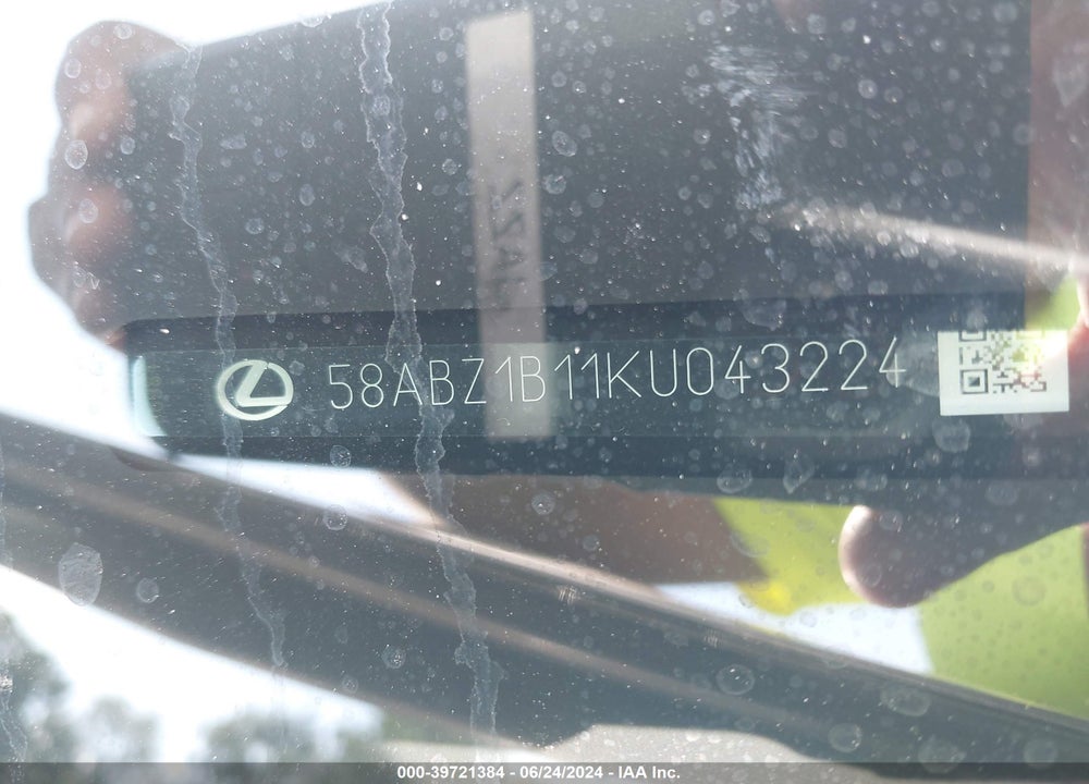 2019 LEXUS ES 350 VIN: 58ABZ1B11KU043224