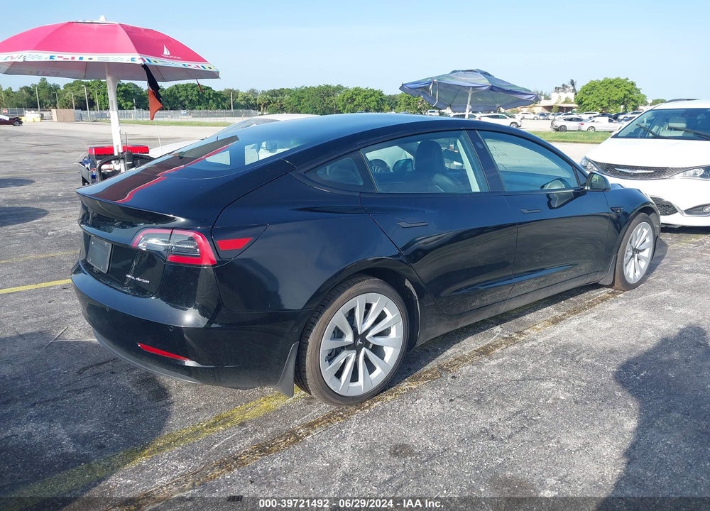 2022 TESLA MODEL 3 LONG RANGE DUAL MOTOR ALL-WHEEL DRIVE VIN: 5YJ3E1EB6NF186506