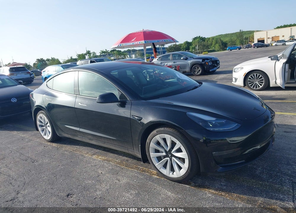 2022 TESLA MODEL 3 LONG RANGE DUAL MOTOR ALL-WHEEL DRIVE VIN: 5YJ3E1EB6NF186506
