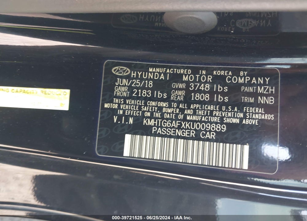 2019 HYUNDAI VELOSTER 2.0 PREMIUM VIN: KMHTG6AFXKU009889