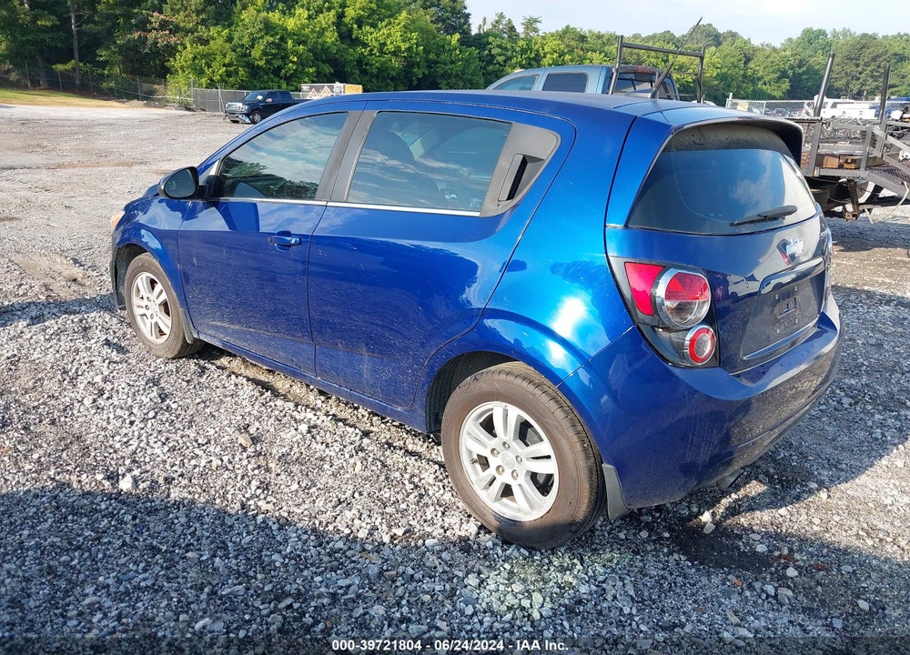 2013 CHEVROLET SONIC LT MANUAL VIN: 1G1JD6SB0D4129938