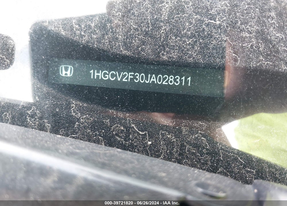2018 HONDA ACCORD VIN: 1HGCV2F30JA028311